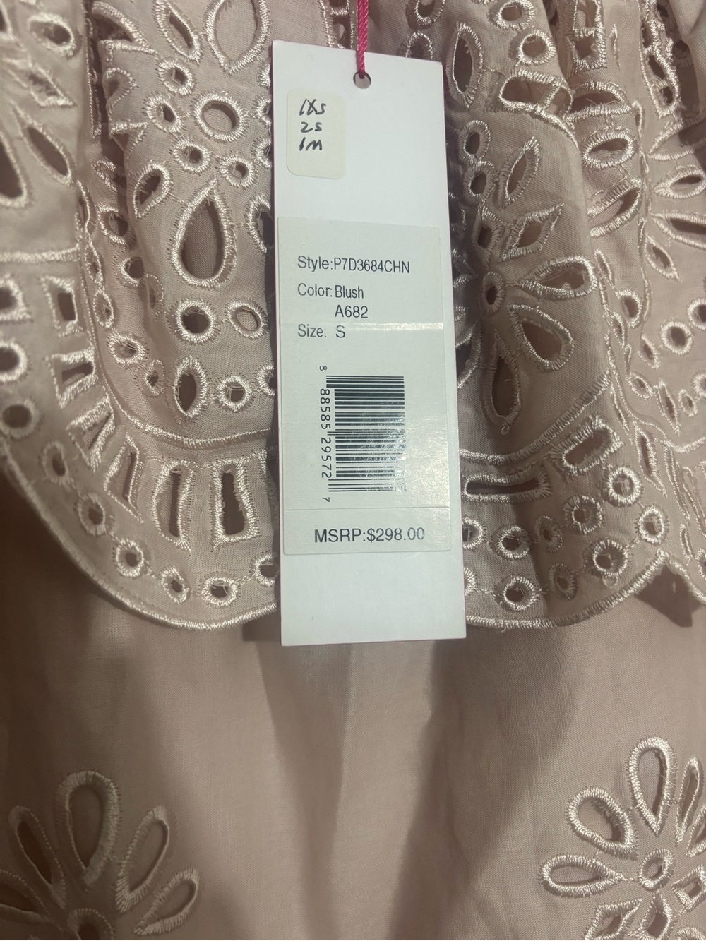 Parker Dress Women Small
BlushFlounced Eyelet Lined Cathy - Picture 4 of 12
